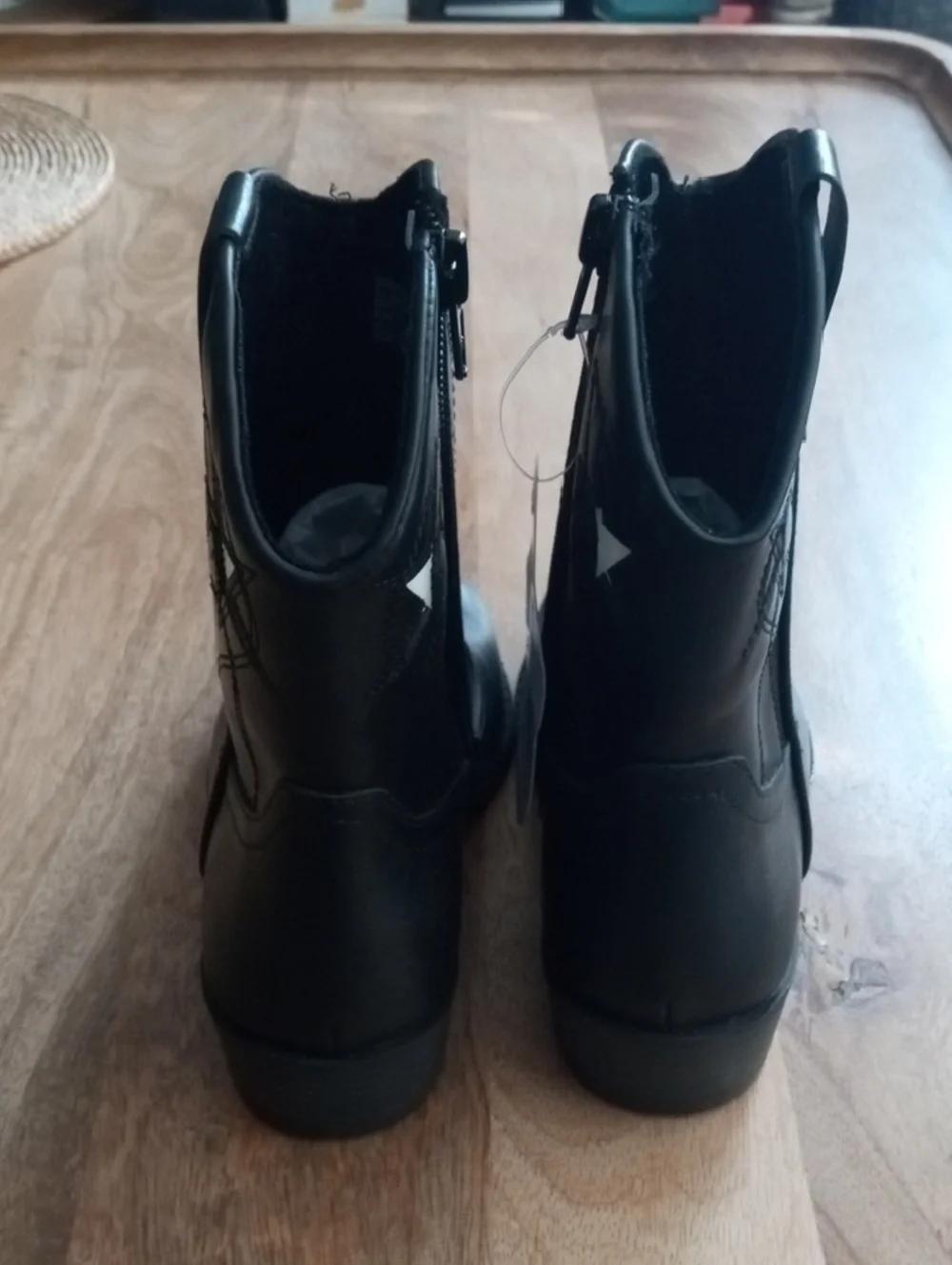 Wonder nation Black Boots with White Star Accents